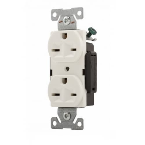 Eaton Wiring 15 Amp 250V Construction Grade Duplex Receptacle, White