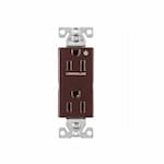 Eaton Wiring 15 Amp Half Controlled Decorator Receptacle, 2-Pole, #14-10 AWG, 125V, Gray