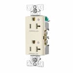 Eaton Wiring 20 Amp Dual Controlled Decorator Receptacle, 2-Pole, #14-10 AWG, 125V, White