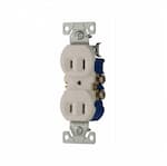 Eaton Wiring 15 Amp Duplex Receptacle, Non-grounded, NEMA 1-15R, White