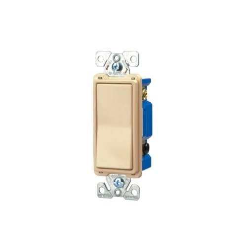 Eaton Wiring 15 Amp Decorator Switch, 4-Way, 14-12 AWG, 120V-277V, Ivory