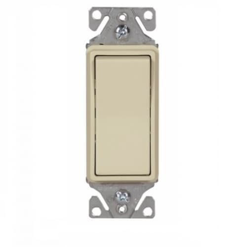 Eaton Wiring 15 Amp Lighted Single Pole Rocker Switch, Ivory