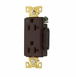 Eaton Wiring 20 Amp Decora Duplex Receptacle, Hospital Grade, Brown