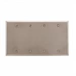 Eaton Wiring 4-Gang Blank Wall Plate, Standard, Steel