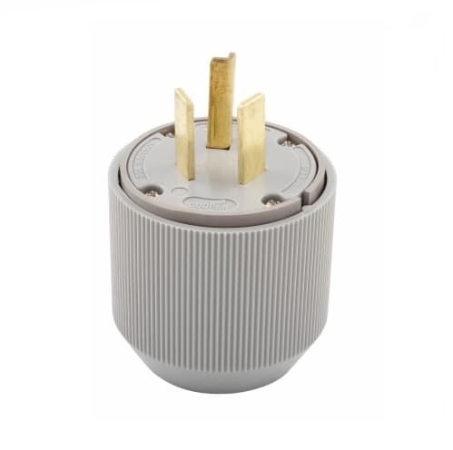 Eaton Wiring 30 Amp Electric Plug, NEMA 10-30P, Grey