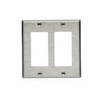 Eaton Wiring 2G Wallplate, Brass Decorator, Standard Size