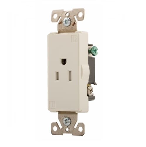 Eaton Wiring 15 Amp Aspire Single Receptacle, Tamper Resistant, Desert Sand