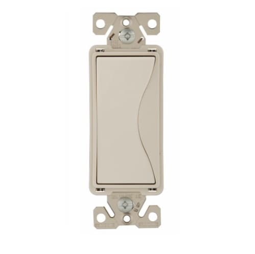 Eaton Wiring 20 Amp Designer Light Switch, Single Pole, Desert Sand