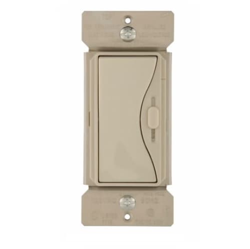 Eaton Wiring 600W Slide Dimmer, Single Pole/3-Way, Desert Sand