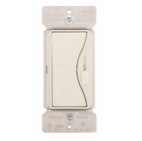 Eaton Wiring 1000W Slide Dimmer, Single Pole/3-Way, Desert Sand