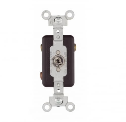 Eaton Wiring 20 Amp Locking Switch, Corbin Type, Three-Way, Brown