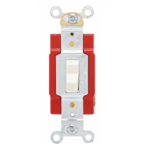 Eaton Wiring 20 Amp Toggle Switch, 4-Way, Industrial, Light Almond