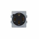 Eaton Wiring 50A Power Receptacle w/ Short Strap, 3-Pole, 4-Wire, 125V/250V, Black