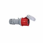 Eaton Wiring 60 Amp Pin and Sleeve Connector, 3-Pole, 4-Wire, 480V, Red