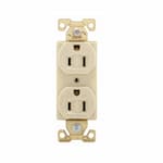 Eaton Wiring 15 Amp Duplex Receptacle, Auto-Grounded, Nylon, Ivory