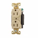 Eaton Wiring 15 Amp Duplex Receptacle, Auto Ground , Ivory