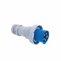 Eaton Wiring 30 Amp Pin and Sleeve Plug, 4-Pole, 5-Wire, 208V, Blue