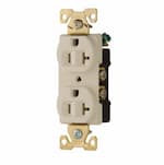 Eaton Wiring 20 Amp Duplex Receptacle, Auto Ground, Light Almond