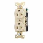 Eaton Wiring 20 Amp Duplex Receptacle, Auto Ground, Ivory