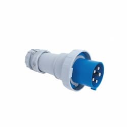 Eaton Wiring 60 Amp Pin and Sleeve Plug, 4-Pole, 5-Wire, 208V, Blue