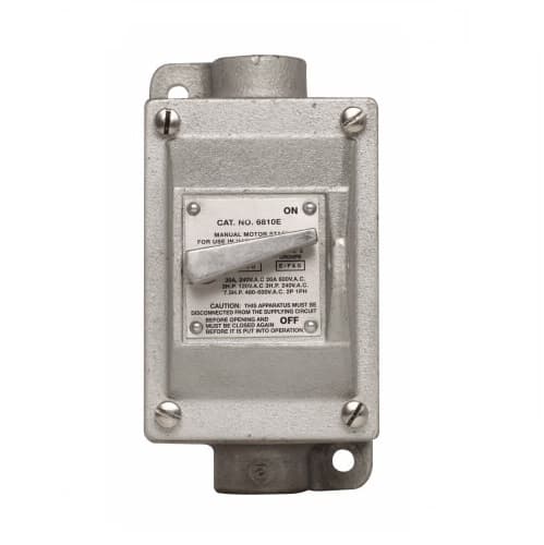 Eaton Wiring 30 Amp Manual Control, Manual, 600V, Industrial, Grey