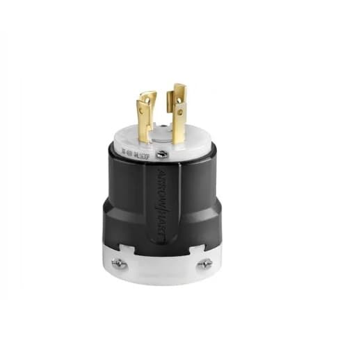 Eaton Wiring 30 Amp Locking Plug , NEMA L16-30, 480V, Black/White