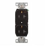 Eaton Wiring 20 Amp Duplex Receptacle w/Terminal Guards, Tamper Resistant, Black