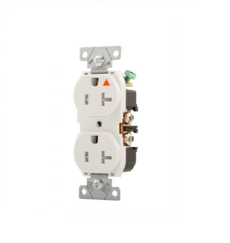Eaton Wiring 20 Amp Duplex Receptacle w/ Terminal Guards, Tamper Resistant, White