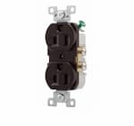 Eaton Wiring 15 Amp Duplex Receptacle, PVC, Commercial, Brown