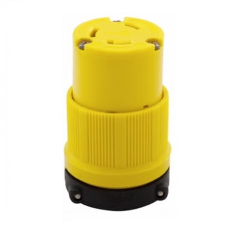 Eaton Wiring 30 Amp Locking Connector, Corrosion Resistant, NEMA 6-30, Yellow