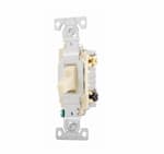 Eaton Wiring 20 Amp Toggle Switch, 3-Way, Commercial, Ivory