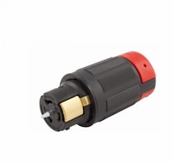 50 Amp Locking Connector, Non-NEMA, 480V, Black/Red