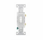 Eaton Wiring 20 Amp Toggle Switch, Single Pole, 120/277V, White