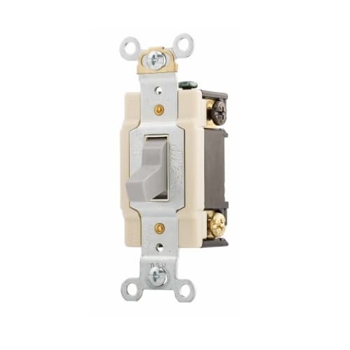 Eaton Wiring 15 Amp Toggle Switch, 2-Pole, 120/277V, Gray