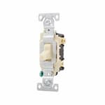 Eaton Wiring 15 Amp Toggle Switch, 2-Pole, 120/277V, Ivory