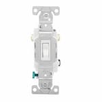 Eaton Wiring 15 Amp Toggle Switch, #14-10 AWG, 3-Way, 120/277V, White