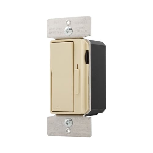 Eaton Wiring 300W Decorator Dimmer, Preset, LED/CFL/INC, 1-Pole, 3-Way, 120V, Ivory