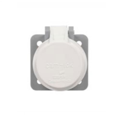 Eaton Wiring Cam-Lok Receptacle Cover, NEMA 3R, White