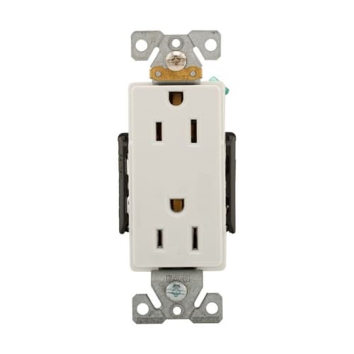 Eaton Wiring 15A Heavy-Duty EZ Link Decora Receptacle, 125V, Brown