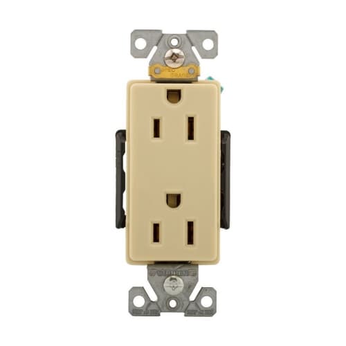 Eaton Wiring 15A Heavy-Duty EZ Link Decora Receptacle, 125V, Ivory