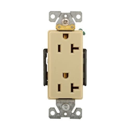 Eaton Wiring 20A Heavy-Duty EZ Link Decora Receptacle, 125V, Ivory