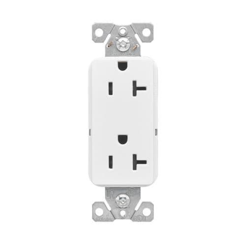 Eaton Wiring 20A Heavy-Duty EZ Link Decora Receptacle, TR, 125V, Ivory