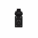 Eaton Wiring 20 Amp Locking Receptacle, Watertight, NEMA L20-20, Black