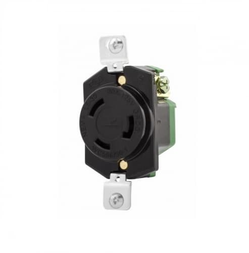 Eaton Wiring 30 Amp Locking Receptacle, Industrial, NEMA L5-30, Black