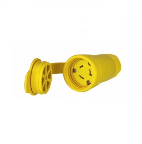 Eaton Wiring 20 Amp Locking Connector, NEMA L7-20, 277V, Yellow