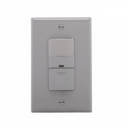 Eaton Wiring 600W Occupancy Sensor Switch, Incandescent, Single-Pole, Gray