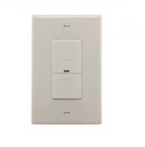 Eaton Wiring 600W Occupancy Sensor Switch, Incandescent, Single-Pole, Light Almond