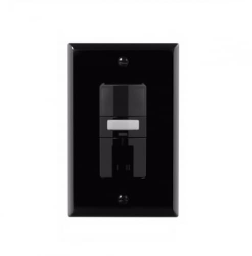 Eaton Wiring 1000W Dual Switch Motion Sensor w/ Nightlight, Single-Pole, Black