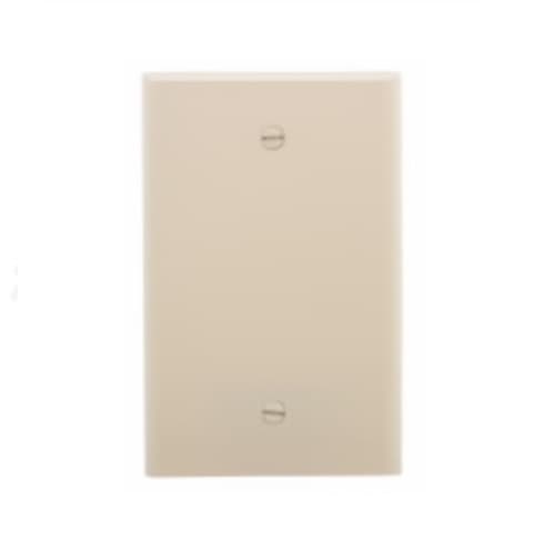 Eaton Wiring 1-Gang Blank Wall Plate, Mid-Size, Almond