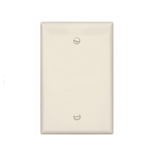 Eaton Wiring 1-Gang Blank Wall Plate, Mid-Size, Light Almond